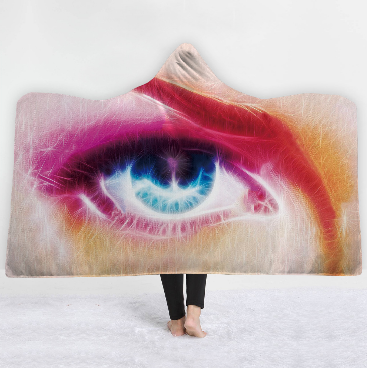 High Quality 9 Fantasy Eyes Hooded Blanket 7 Fantasy Eyes Blanket 6