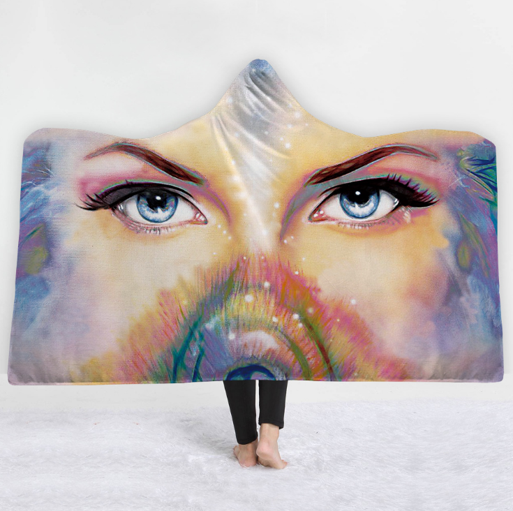 High Quality 9 Fantasy Eyes Hooded Blanket 8 Fantasy Eyes Blanket 7