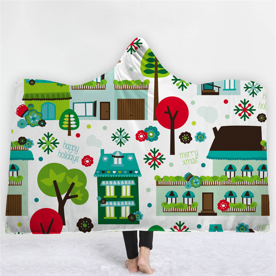High Quality 9 Happy Holiday Hooded Blanket 2 Happy holiday Hooded Blanket 1