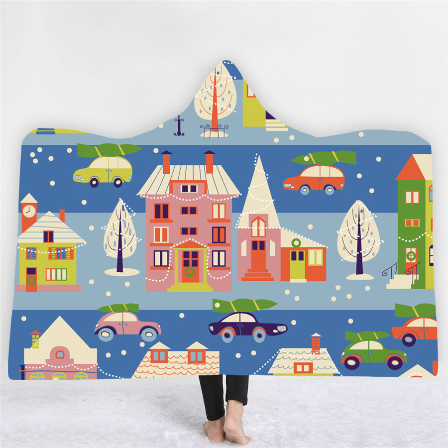 High Quality 9 Happy Holiday Hooded Blanket 5 Happy holiday Hooded Blanket 4