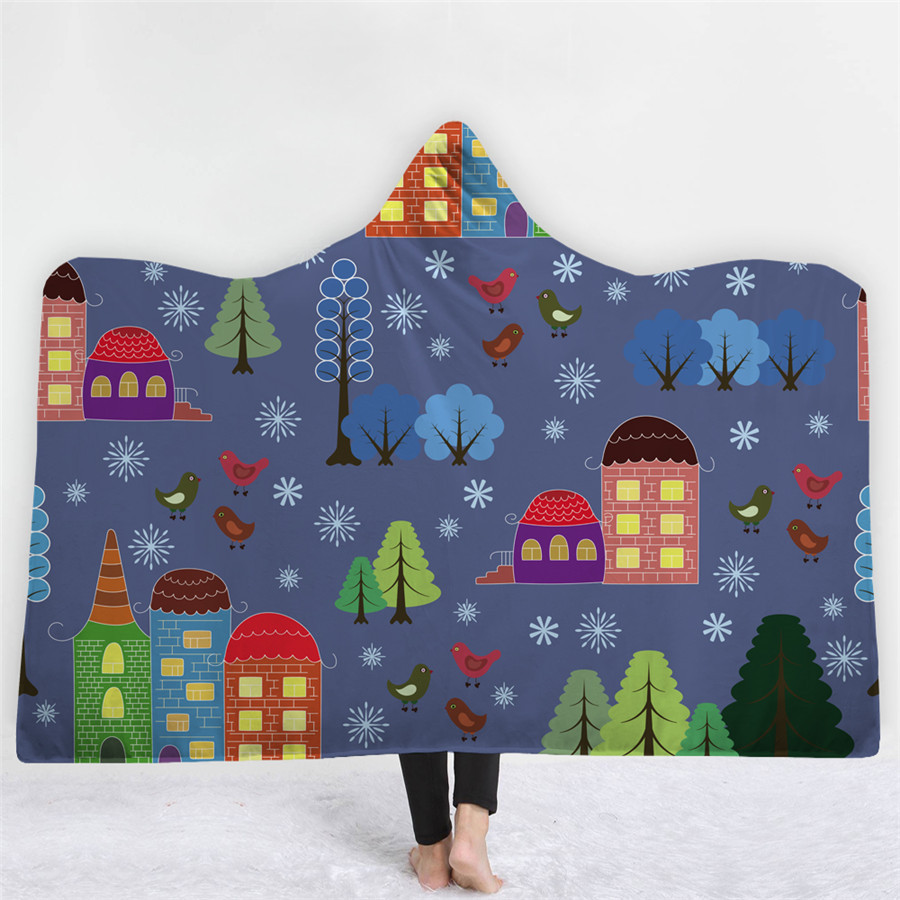 High Quality 9 Happy Holiday Hooded Blanket 7 Happy holiday Hooded Blanket 6