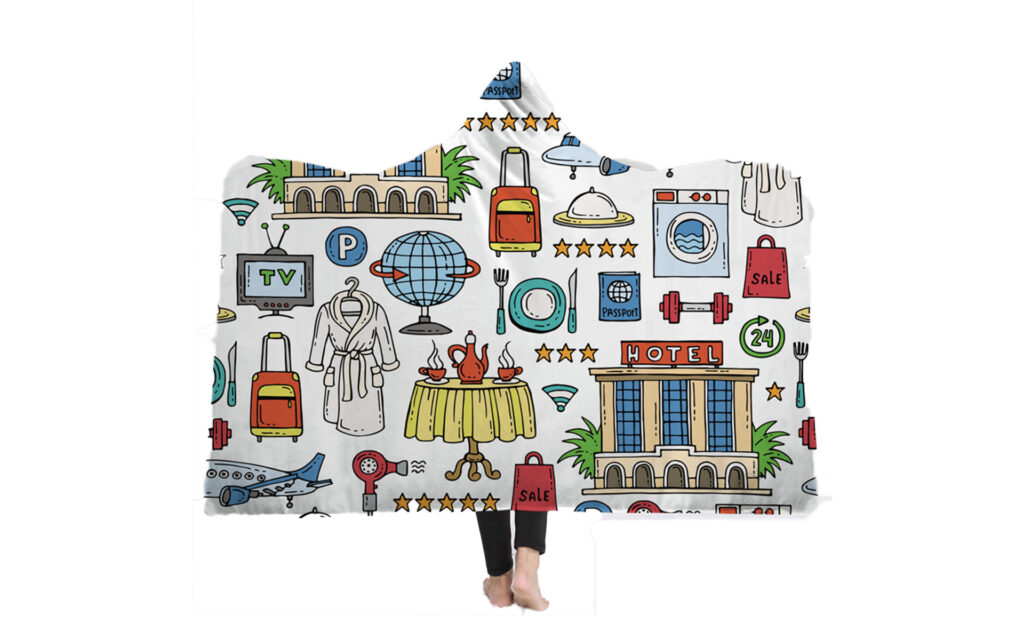 High Quality 9 Happy Holiday Hooded Blanket 1 Happy holiday Hooded Blanket (7)