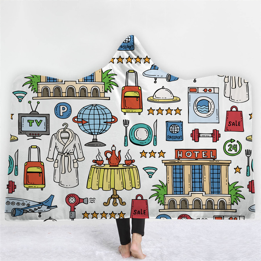 High Quality 9 Happy Holiday Hooded Blanket 8 Happy holiday Hooded Blanket 7
