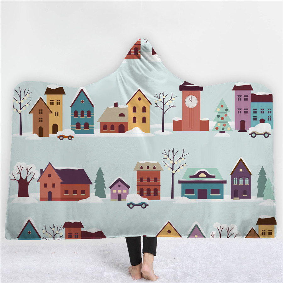 High Quality 9 Happy Holiday Hooded Blanket 9 Happy holiday Hooded Blanket 8