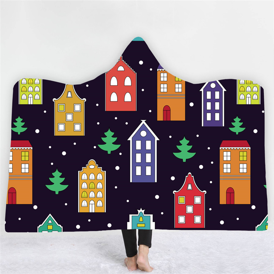 High Quality 9 Happy Holiday Hooded Blanket 10 Happy Holiday Hooded Blanket
