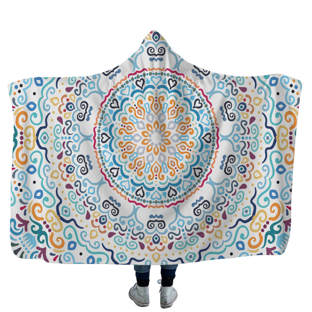 Mandala Hooded Blanket 15