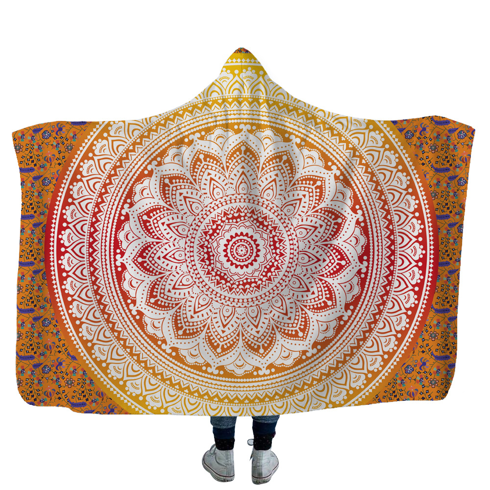 Mandala Hooded Blanket 6