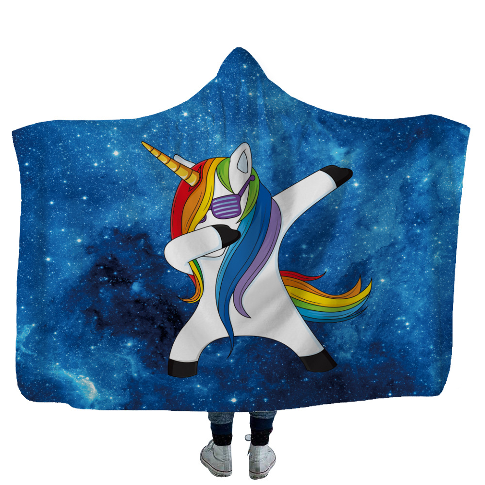 High Quality 17 New Unicorn Hooded Blanket 18 New Unicorn Hooded Blanket