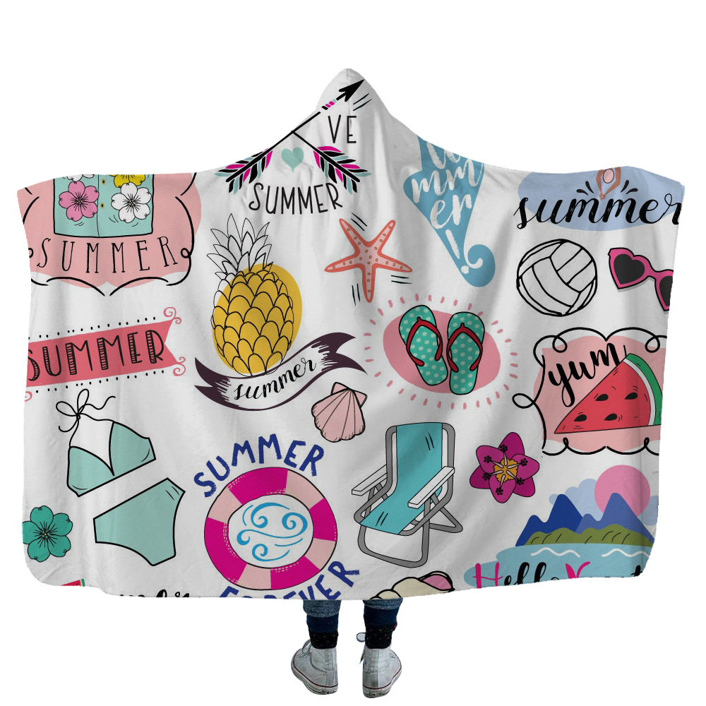 Outdoor Camper Travel Hooded Blanket 10