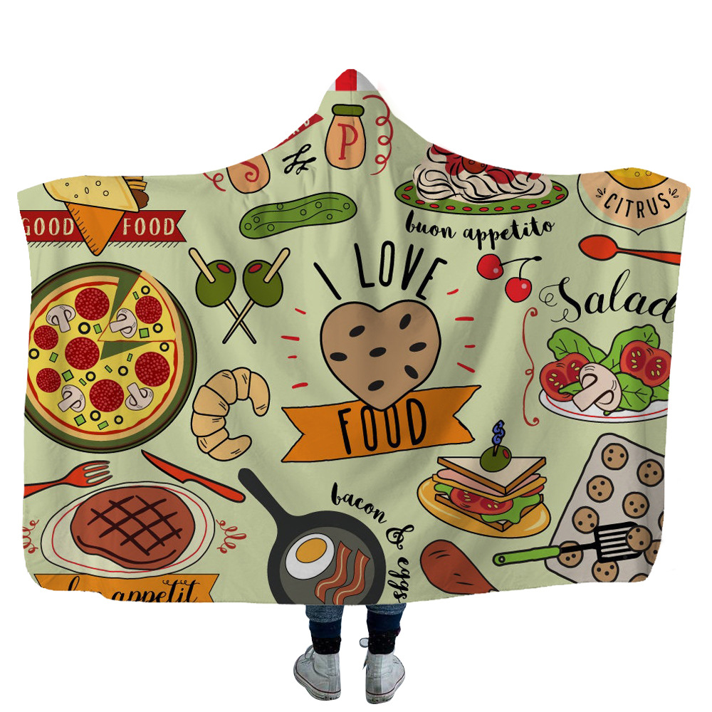 Outdoor Camper Travel Hooded Blanket 11