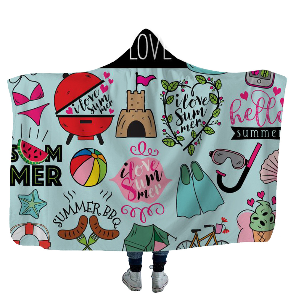 Outdoor Camper Travel Hooded Blanket 3