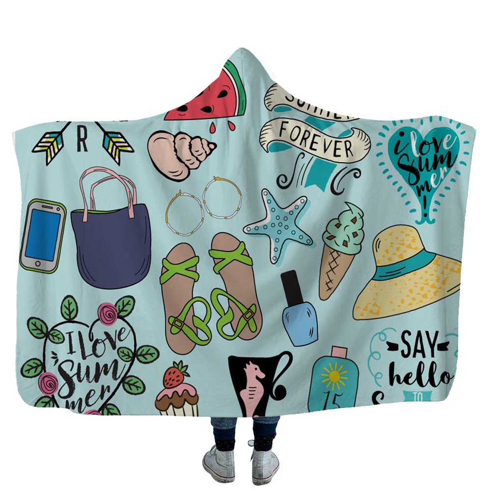Outdoor Camper Travel Hooded Blanket 5