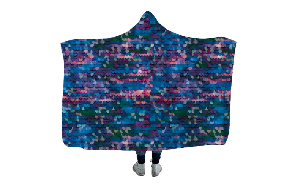 Satin Pattern Digital Printing hooded blanket (1)