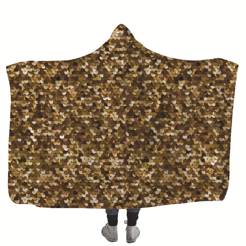Satin Pattern Digital Printing hooded blanket 10