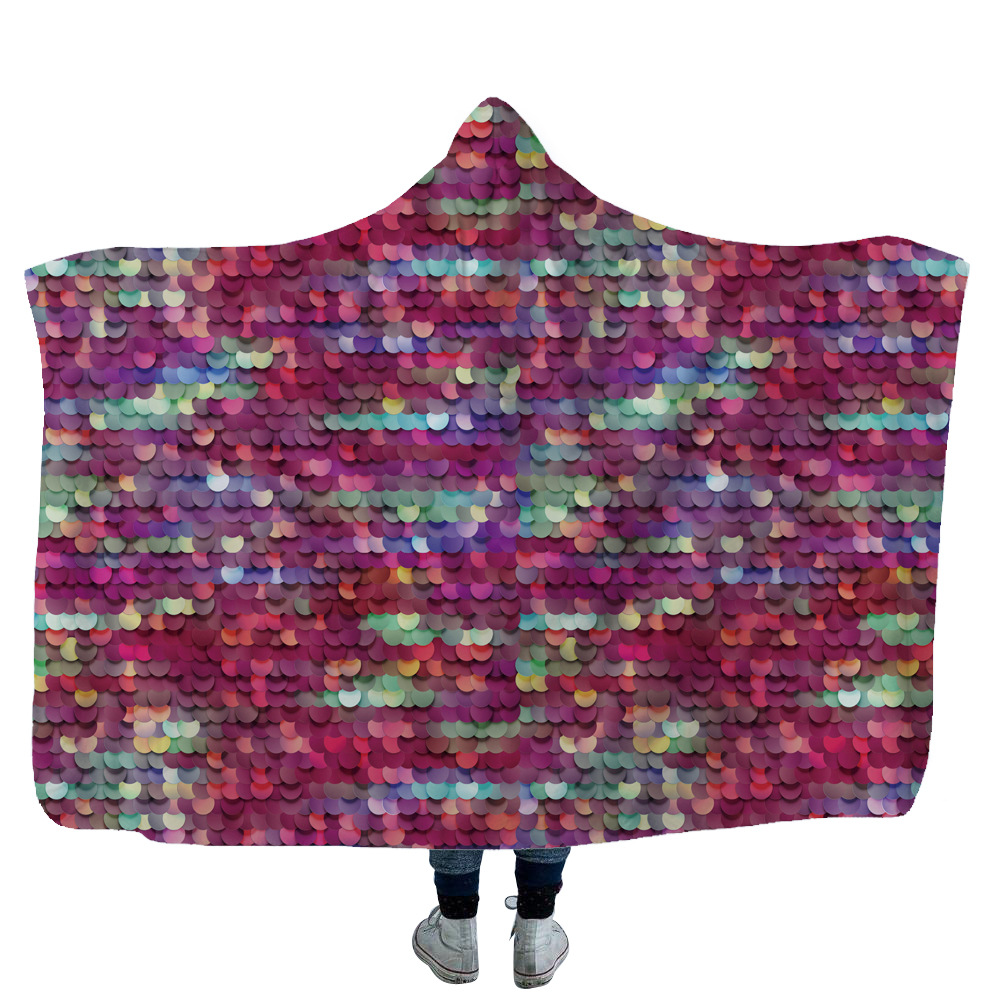 Satin Pattern Hooded Blanket