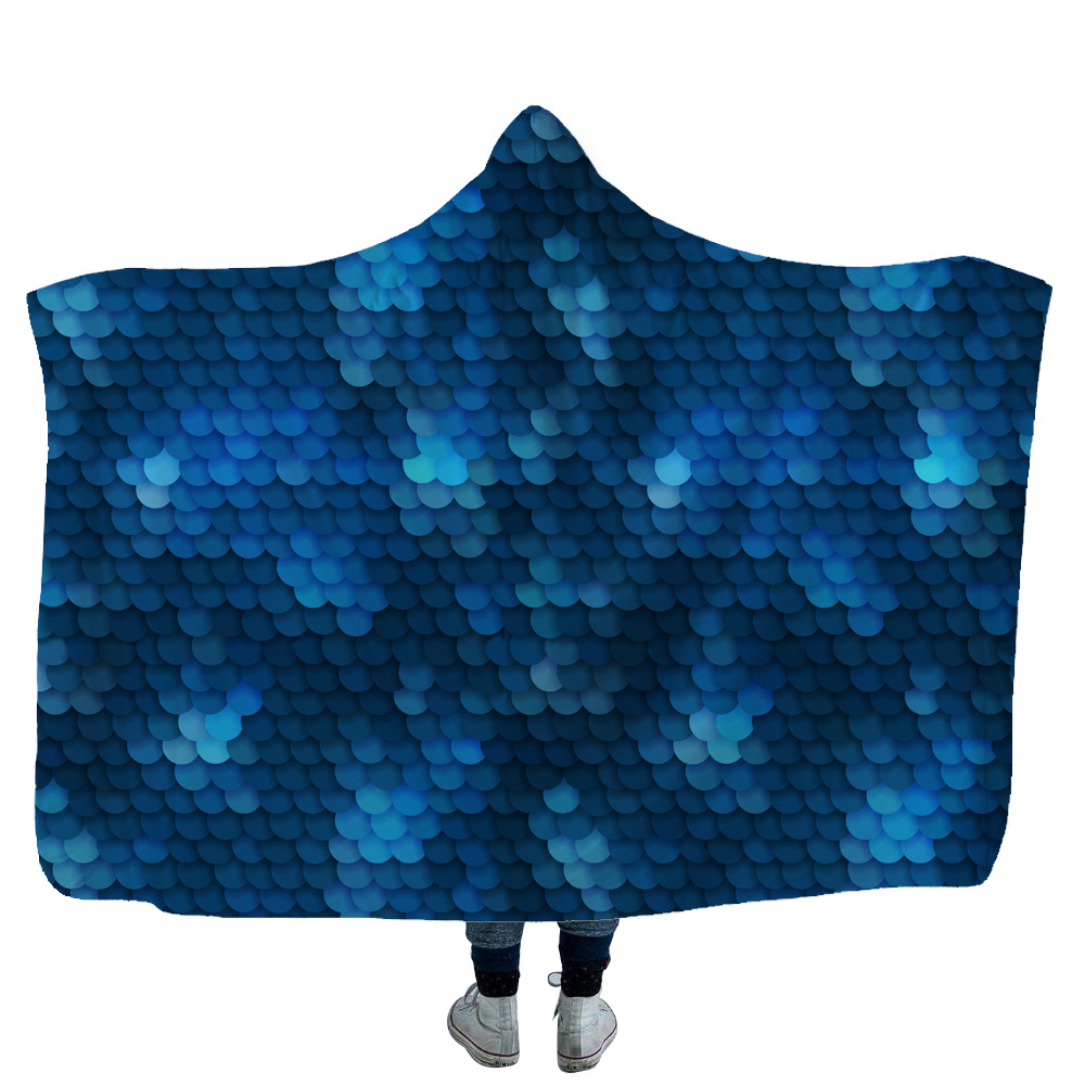 Satin Pattern Digital Printing hooded blanket 7