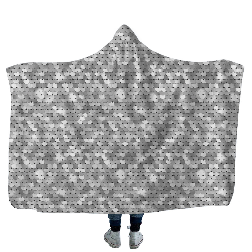 Satin Pattern Digital Printing hooded blanket 8