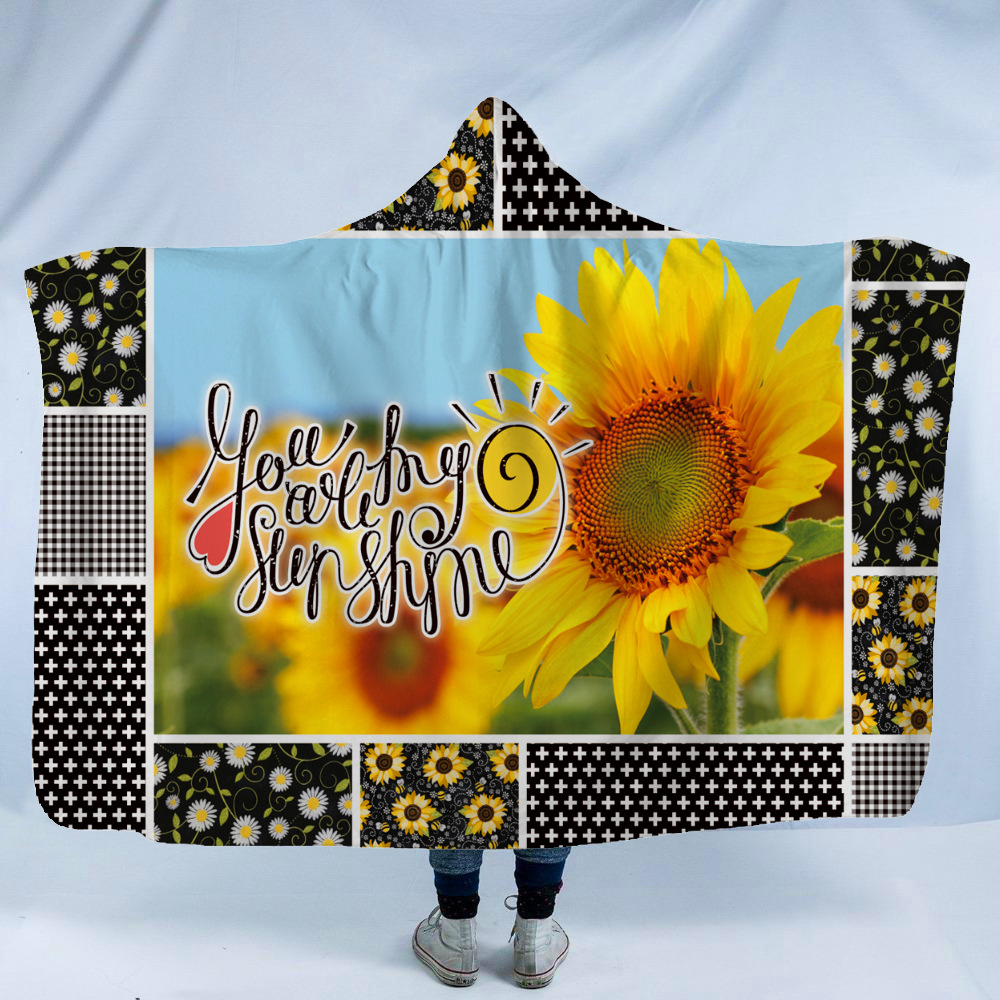 Sunflower hooded blanket 1