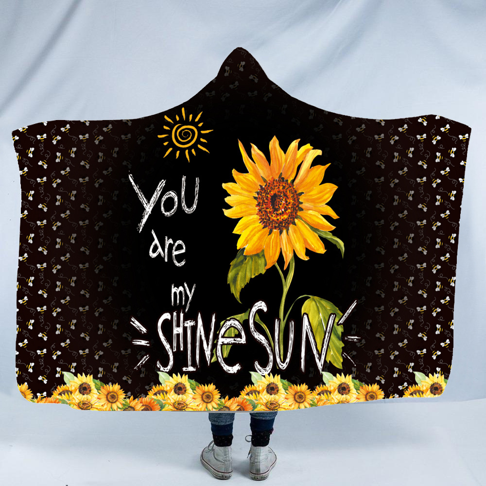 Sunflower hooded blanket 2