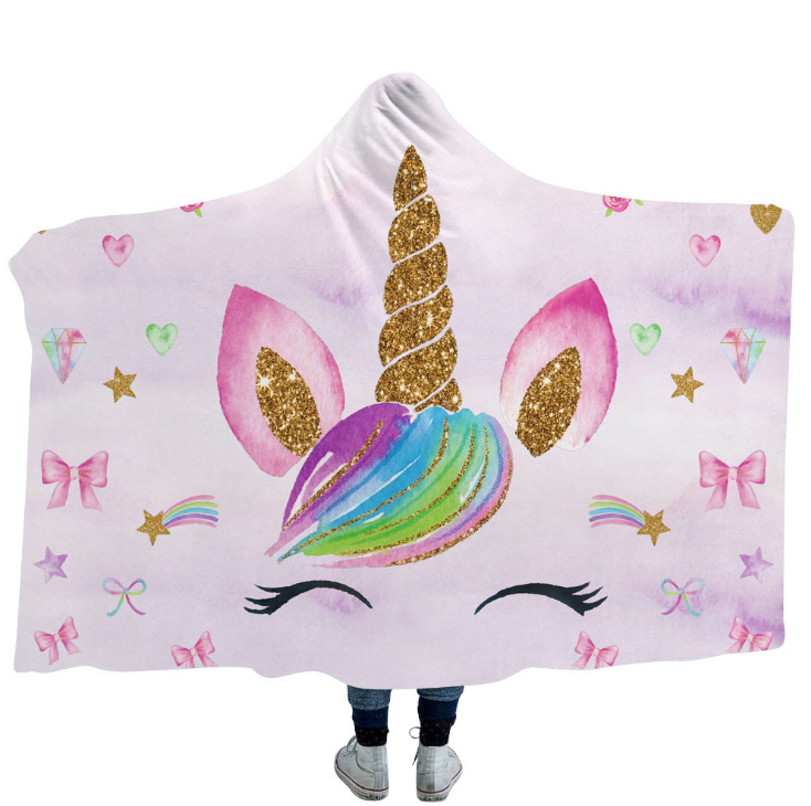 High Quality 54 Unicorn Hooded Blanket For Adult 2 Unicorn Hooded Blanket 1