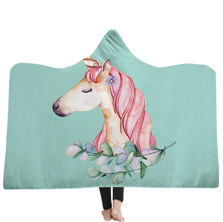 High Quality 54 Unicorn Hooded Blanket For Adult 15 Unicorn Hooded Blanket 14