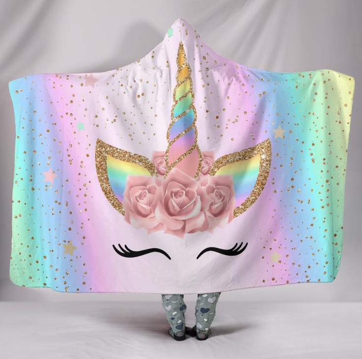 High Quality 54 Unicorn Hooded Blanket For Adult 4 Unicorn Hooded Blanket 3