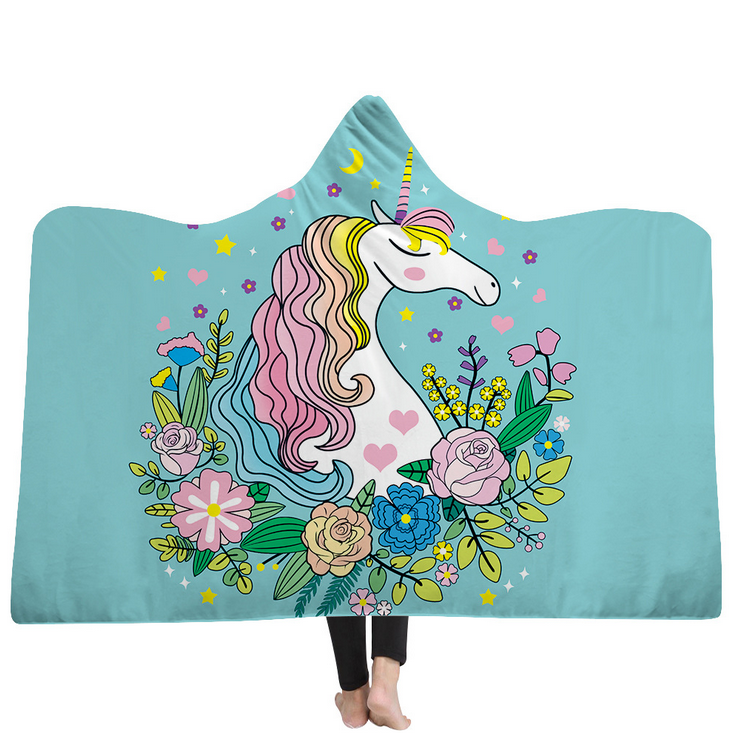 High Quality 54 Unicorn Hooded Blanket For Adult 32 Unicorn Hooded Blanket 31