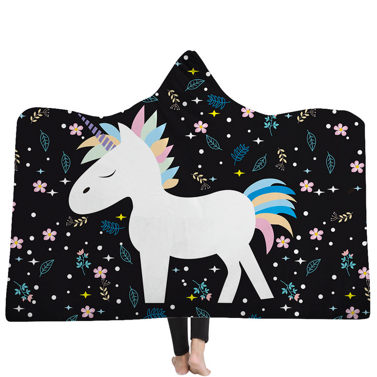 High Quality 54 Unicorn Hooded Blanket For Adult 37 Unicorn Hooded Blanket 36