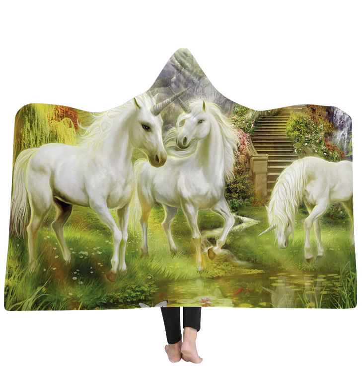 High Quality 54 Unicorn Hooded Blanket For Adult 5 Unicorn Hooded Blanket 4