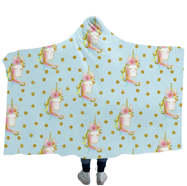 High Quality 54 Unicorn Hooded Blanket For Adult 50 Unicorn Hooded Blanket 50
