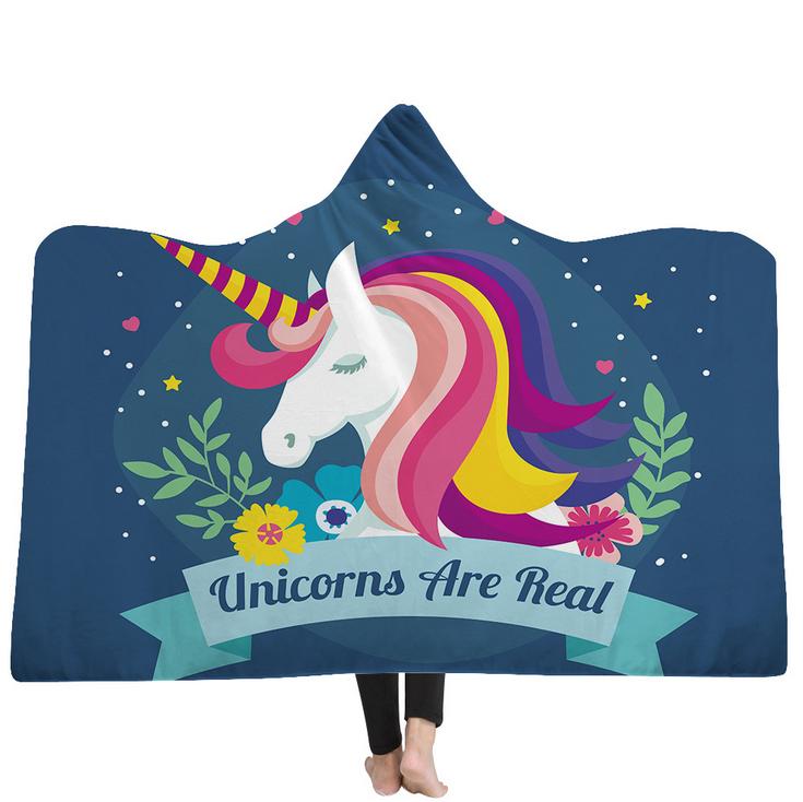 High Quality 54 Unicorn Hooded Blanket For Adult 53 Unicorn Hooded Blanket 53