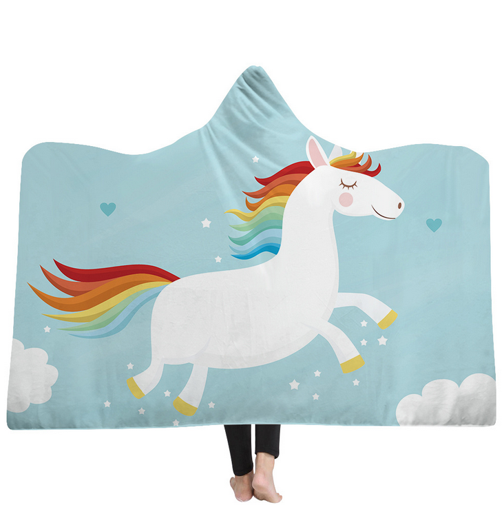 High Quality 54 Unicorn Hooded Blanket For Adult 55 Unicorn Hooded Blanket 55