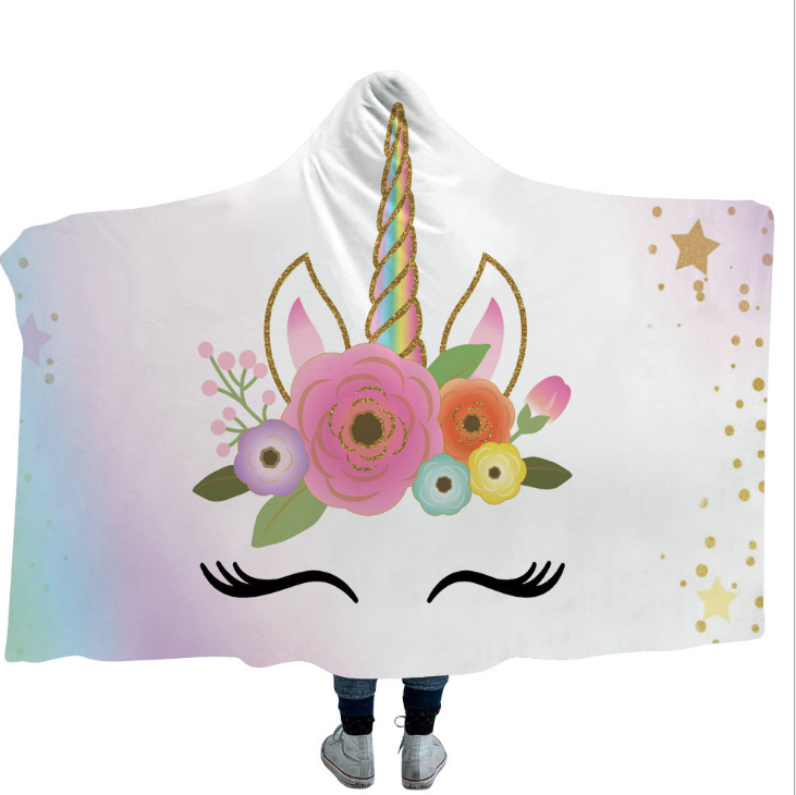 High Quality 54 Unicorn Hooded Blanket For Adult 56 Unicorn Hooded Blanket 56
