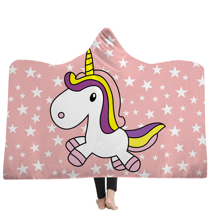 High Quality 54 Unicorn Hooded Blanket For Adult 57 Unicorn Hooded Blanket 57