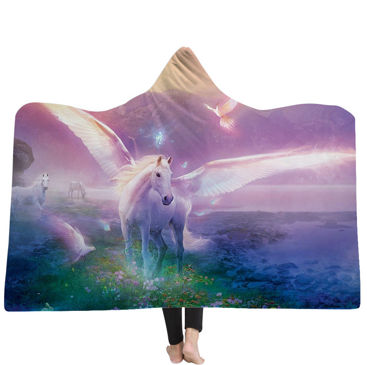 High Quality 54 Unicorn Hooded Blanket For Adult 7 Unicorn Hooded Blanket 6