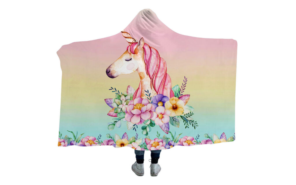 High Quality 54 Unicorn Hooded Blanket For Adult 1 Unicorn Hooded Blanket (7)