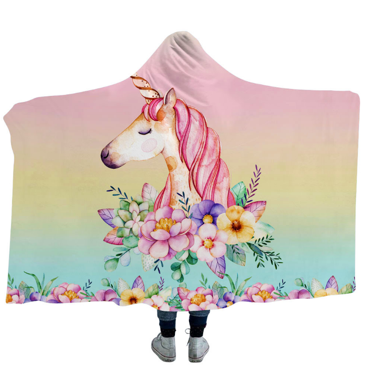 High Quality 54 Unicorn Hooded Blanket For Adult 8 Unicorn Hooded Blanket 7