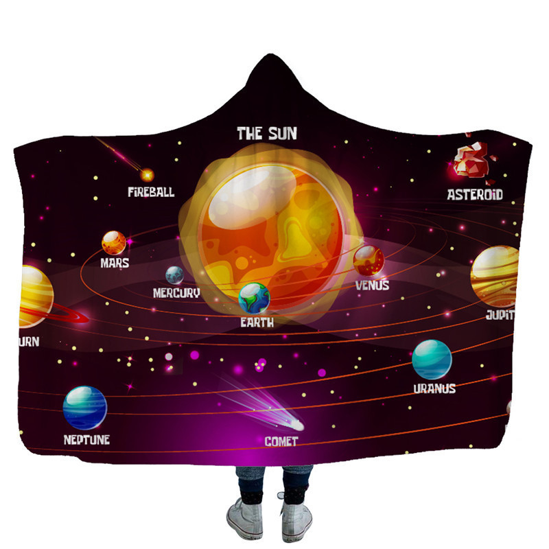 Universe Planet Hooded Blanket 3