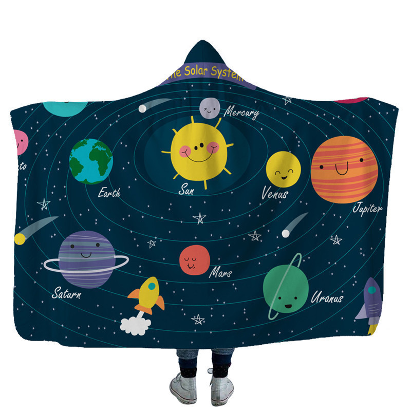 Universe Planet Hooded Blanket 4