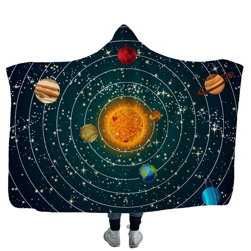 Universe Planet Hooded Blanket 7