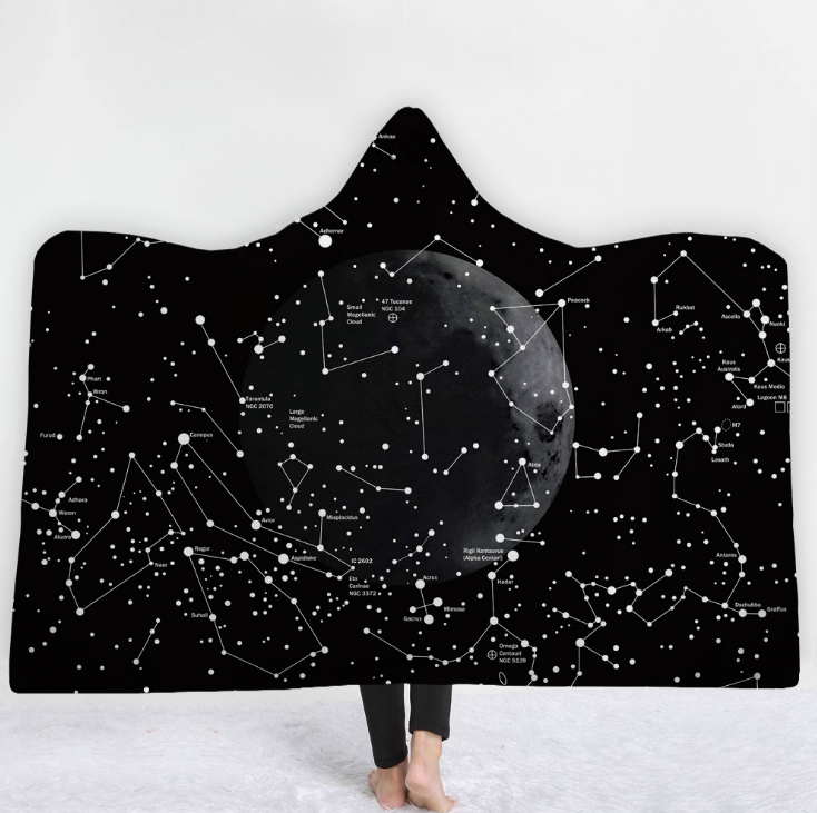 world map hooded blanket