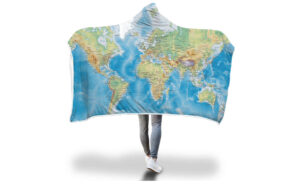 World Map Hooded Blanket (4)