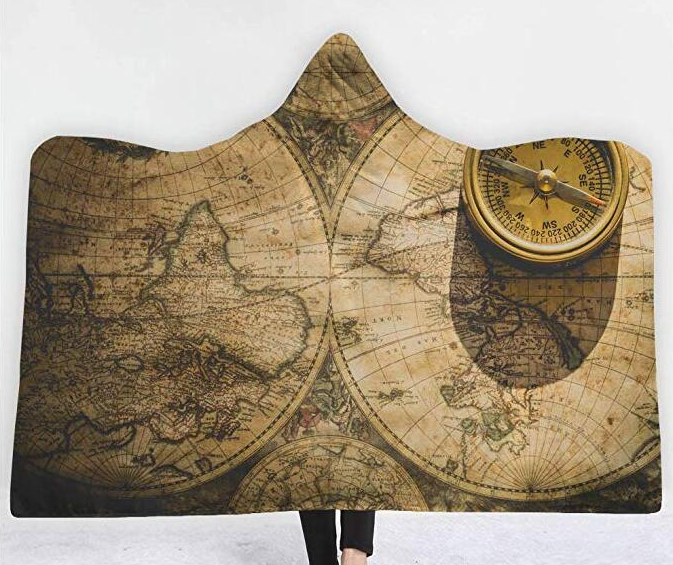 World Map Hooded Blanket 9