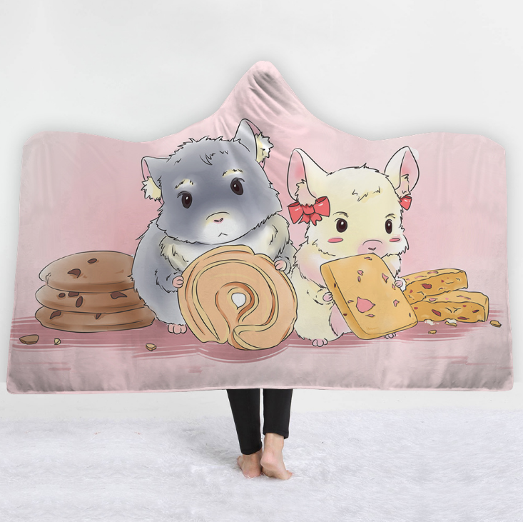 Cartoon Hooded Blanket - 1