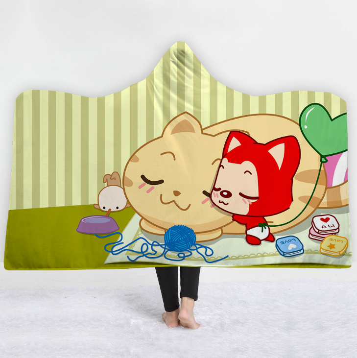 Cartoon Hooded Blanket - 17