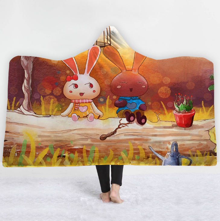 Cartoon Hooded Blanket - 18