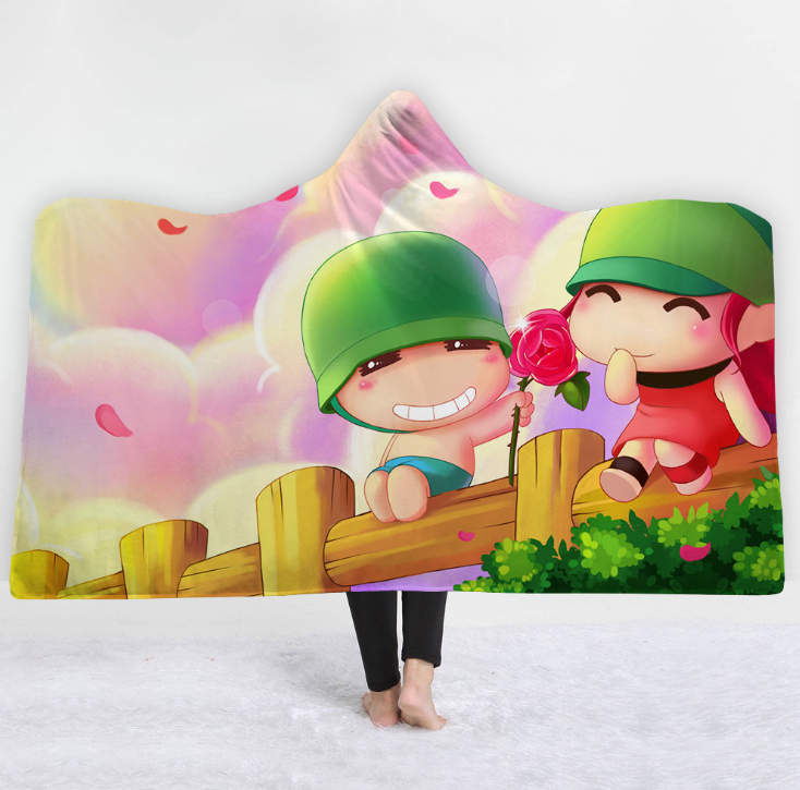 Cartoon Hooded Blanket - 8
