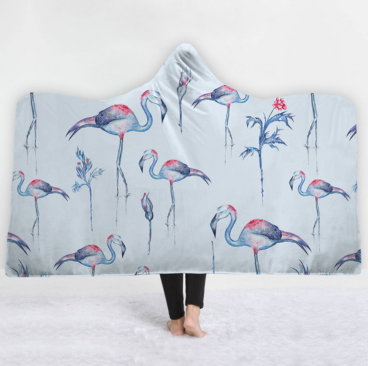High Quality 27 Designs Tropical Flamingo Hooded Blanket 23 flamingo blanket 22