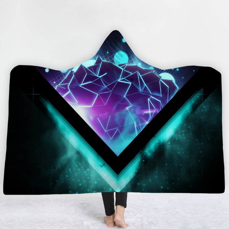 High Quality 15 Geometric Pattern Hooded Blanket 2 geometric blanket 1