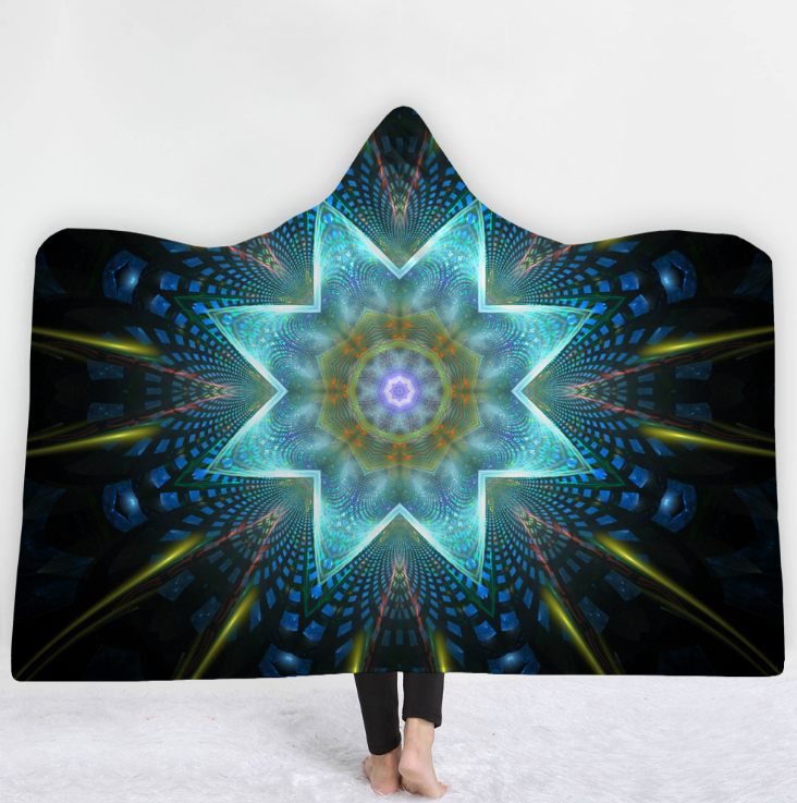 High Quality 15 Geometric Pattern Hooded Blanket 12 geometric blanket 11